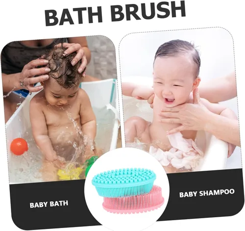 Miniatura 8 de Cepillo exfoliante de baño de doble cara, masajeador de cuero cabelludo, suave y suave para niño y niña, promueve el desarrollo sensorial