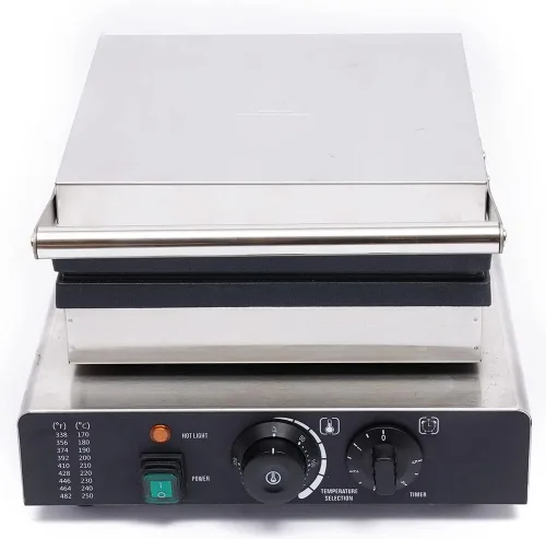 Miniatura 9 de Máquina para hacer gofres, máquina cuadrada antiadherente para hacer gofres, máquina comercial de acero inoxidable para panaderías, restaurantes