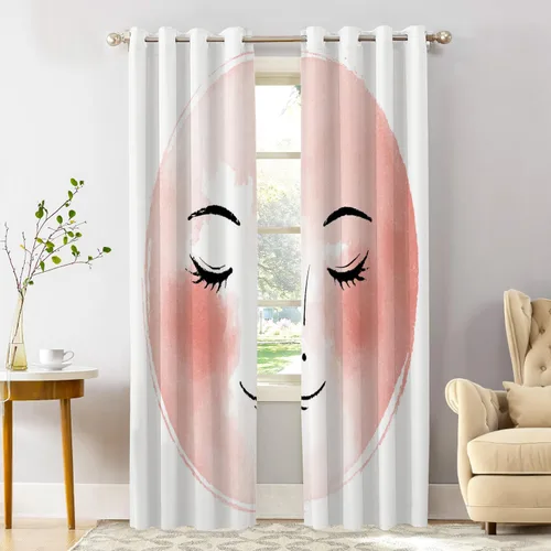 Miniatura 62 de Shrahala Abstract Pattern Geometric Blackout Window Curtains, Concentric Squares Thermal Insulated Curtains Grommet Long Drapes for Bedroom,Living