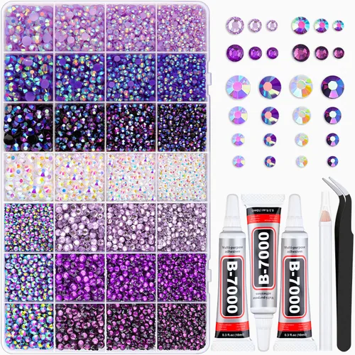 Miniatura 9 de 100g de cuentas de perlas planas y diamantes de imitación, 1-Rosa y blanco, tamaño mixto de 3-10mm, resina, diamantes de imitación y medias perlas