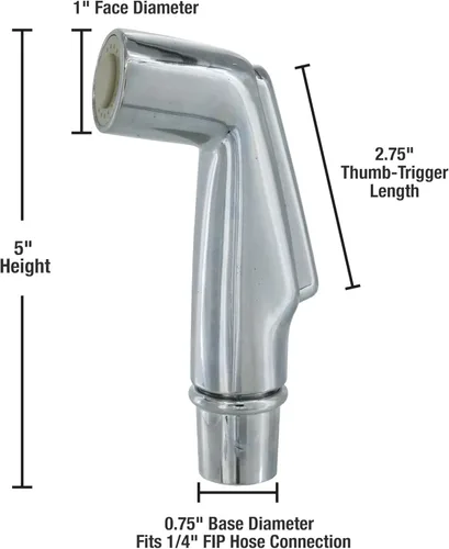Miniatura 5 de Danco 88760 Cabezal rociador de fregadero de ajuste universal, cromado