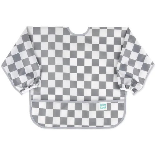 Miniatura 29 de Bumkins Babero con mangas para bebé, babero para niños pequeños, smock, tela impermeable, se adapta a edades de 6 a 24 meses, acuarela Acuarela E6