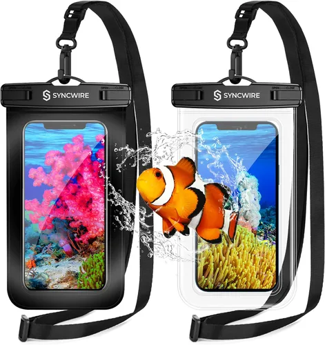 Miniatura 12 de Syncwire Funda impermeable para teléfono [paquete de 2] – Funda universal IPX8 impermeable para teléfono con cordón compatible con iPhone 13/12/11