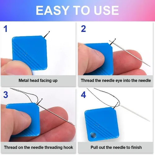 Miniatura 2 de Enhebrador de agujas automático, nuevo enhebrador de agujas para máquina de coser 2024, enhebradores de agujas de plástico, herramienta de Rojo-5 PCS