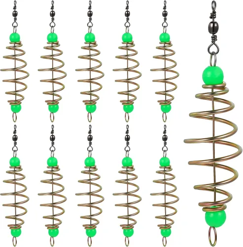 Miniatura 8 de Alimentador luminoso de pesca de carpa, lanzador de cebo, jaula de cebo, jaula de cebos de alimentador de pesca, señuelos jaula de canasta