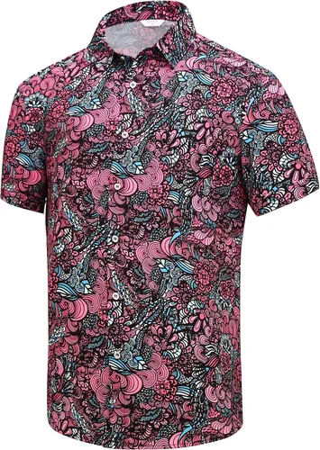 Miniatura 38 de SheLucki - Camisa hawaiana para hombre, unisex, de manga corta, con botones, para la playa y el verano, ropa casual estampada con sombra de palmas