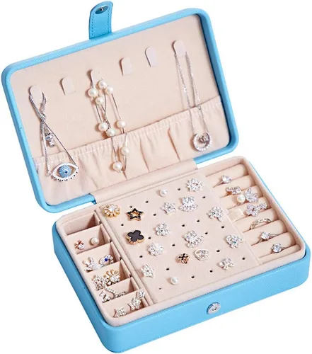 Miniatura 3 de Joyero para mujer, collar, aretes, anillos, accesorios de joyería, organizador