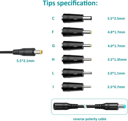 Miniatura 2 de Adaptador de CA universal 9V 2A Fuente de alimentación DC 9V Cable de alimentación 9 V 9 voltios 1.8A 1.5A 1A cargador convertidor inversor con 6