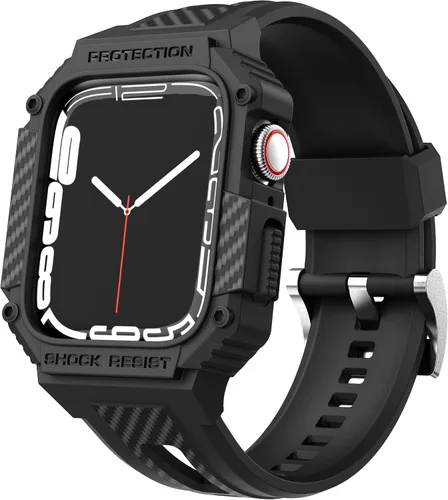 Miniatura 12 de Compatible con Apple Watch Band de 1.614 pulgadas, 1.575 pulgadas, 1.496 pulgadas, carcasa protectora resistente para hombres, con correa deportiva