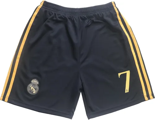 Miniatura 5 de Madrid Ronaldo #7 Special Gold Black Dragon Edition - Conjunto de pantalones cortos de fútbol de manga larga para niños, tallas juveniles