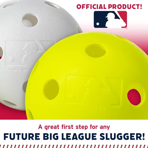 Miniatura 5 de Franklin Sports - Pelotas de plástico – MLB – Incluye 6 bolas para práctica de bateo o juego de béisbol en el patio trasero, pelotas de repuesto