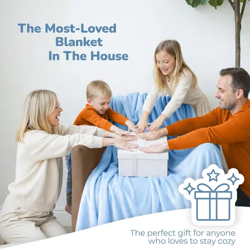 Miniatura 5 de Super Blanky Wearable Blankets for Women and Men, Graduation Day Gift for Her, Fathers Day Gift, Wife Birthday Gifts Ideas Azul (Breezy Blue)