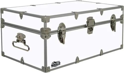 Miniatura 13 de C&N Footlockers - Baúl Happy Camper de tamaño completo - Tronco de campamento de verano #1 - Fabricado en los Estados Unidos - Reposapiés de acero