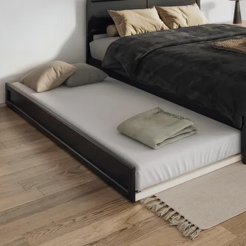 Miniatura 11 de AFI, Mid-Century Modern Trundle Bed, Twin, Black