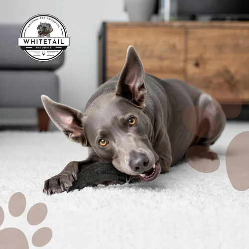 Miniatura 6 de WhiteTail Naturals - Cuernos de búfalo de agua para perros (paquete mediano, 3 unidades) Hueso de perro totalmente natural - Hueso masticable