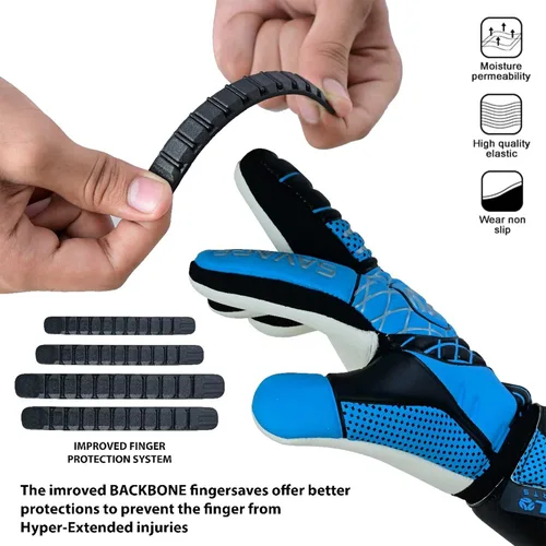 Miniatura 5 de K-LO Guantes de portero: Guantes de portero de fútbol Savage Rise (unisex, juvenil, niños y adultos) – Salvajes de dedos para protección Palma