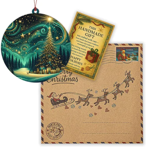 Miniatura 5 de Regalos para amantes de los gatos para mujeres, lindos adornos de gato, divertidos adornos de Navidad 2026, decoración de Navidad para árbol