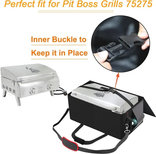 Miniatura 3 de Bolsa de transporte para parrilla mejorada para parrillas Pit Boss 75275, bolsa de transporte portátil para parrilla de gas para parrillas Pit Boss