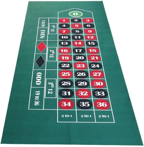 Alfombrilla de diseño de ruleta portátil de 70.9x35.4 in, tapete de mesa de ruleta, tapete de dados para fiesta familiar, kit de juego de