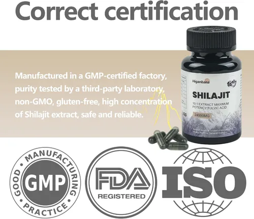 Miniatura 6 de Himalayas Shilajit Pro Max para hombres y mujeres, extracto 10:1, 24000 mg de grado dorado con ácido fúlvico y más de 85 minerales traza, apoyo