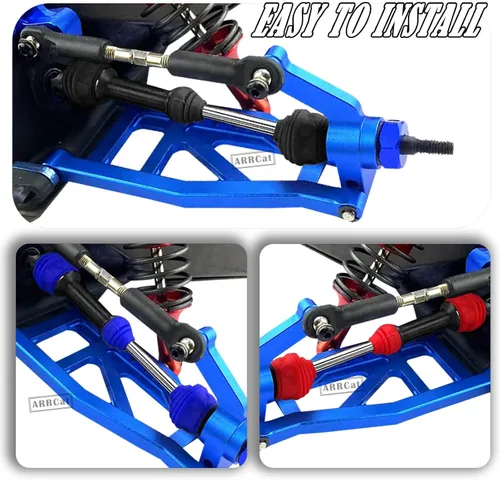 Miniatura 3 de Actualizaciones de ejes CVD para eje de transmisión 1/10 Slash VXL 4x4 Rustler Stampede Hoss VXL 4x4 4WD, 4 piezas de transmisión delantera y Azul