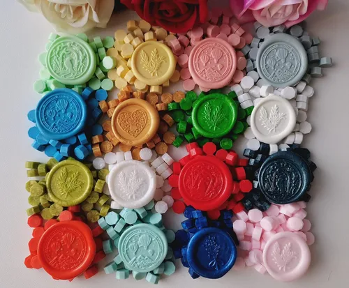 Miniatura 5 de 400 cuentas de cera de sellado, cuentas de sello de cera PORXFLY ideales para sellos de sellos, invitaciones de boda, paquetes de vino, sobres