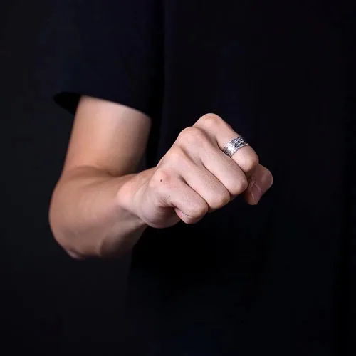 Miniatura 8 de Anillos de dragón PiXiu de Feng Shui para hombres y mujeres, anillo de la buena suerte para el éxito de la riqueza de plata esterlina anillos