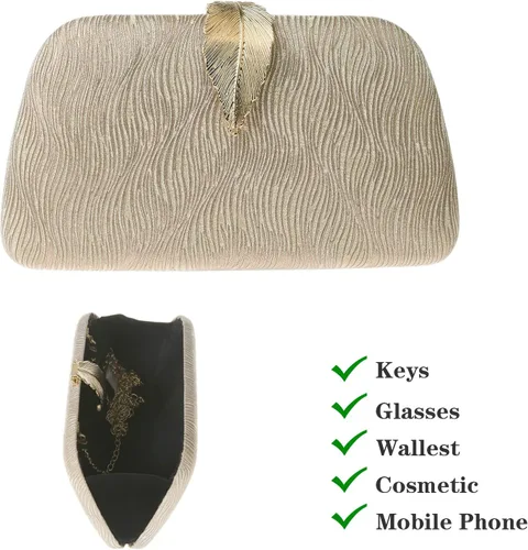 Miniatura 3 de jessie Bolsos de noche para mujer, formales, nupciales, bodas, pequeños embragues, bolsos cruzados para baile de graduación, cóctel, fiesta