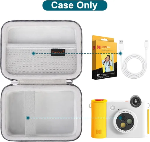 Miniatura 2 de Canboc Funda de transporte compatible con KODAK Smile+ Cámara digital inalámbrica de impresión instantánea, bolsillo de malla, papel fotográfico
