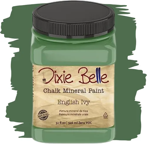 Miniatura 294 de Dixie Belle Paint Company - Pintura con acabado de tiza para muebles, color negro (Caviar), 1 galón, 128 fl oz, pintura mineral color rosa intenso