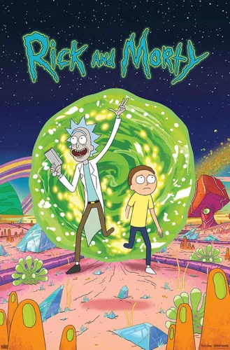 Trends International Rick And Morty - Póster de pared con tapa, 14.725 x 22.375 pulgadas, versión premium sin marco