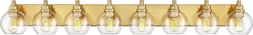 Miniatura 27 de Accesorios de iluminación de baño, luz de tocador mate negra de 2 luces, apliques de pared modernos con pantalla de globo de vidrio transparente