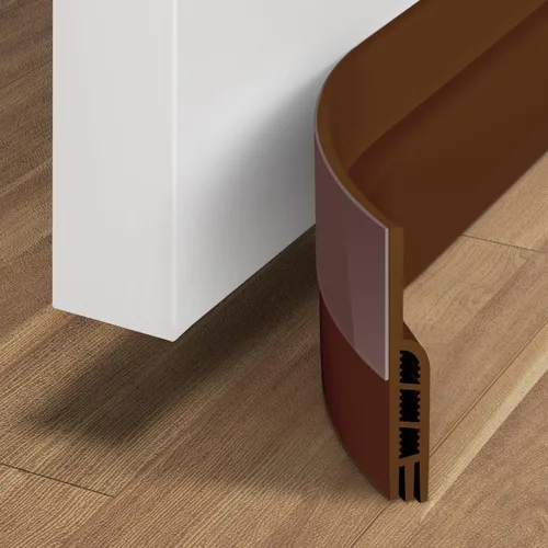 Miniatura 14 de Holikme Burlete para puerta de 41 pulgadas, para debajo de la puerta, bloqueador de corrientes de aire para puertas, tapón de ruido, adhesivo Gris