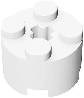 Miniatura 3 de Bloque de ladrillos clásico a granel, redondo de ladrillo 2x2 con orificio para eje, 100 piezas de ladrillo de construcción negro, compatible