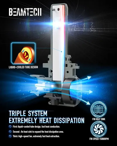 Miniatura 5 de BEAMTECH Bombillas 9005, chips G-XPower HB3 para luz antiniebla 500% más brillante 6500K xenón blanco, enchufe y uso, paquete de 2