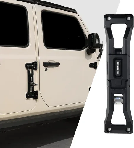 Pedal plegable de bisagra de puerta compatible con Jeep Wrangler JK JL JLU Gladiator JT 2007-2023, excepto Gladiator 2021: aleación de aluminio