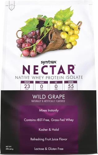 Miniatura 7 de Syntrax Nutrition Nectar, polvo aislado de proteína de suero 100%, sabor refrescante a frutas, manzana Honeycrisp 2 libras