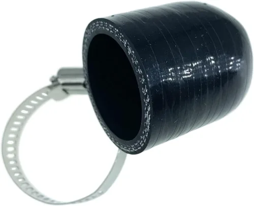 Miniatura 13 de Tapa de Refrigerante de Silicona Reforzada Universal Negra de 1/4" (6.5mm) con Abrazadera para Calentador de Derivación Puerto de Agua al Vacío Kit
