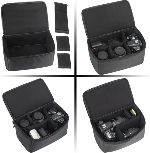 Miniatura 3 de Funda impermeable para cámara, bolsa de inserción de partición acolchadaBolsa de lente antichoque para SLR SLR Canon Nikon Sony Cámara Lente