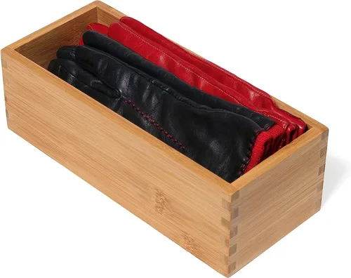 Miniatura 10 de Lipper International Caja de almacenamiento de madera de bambú para utensilios de cocina, maquillaje o suministros de oficina, 4 x 9 1/4 x 3 pulgadas