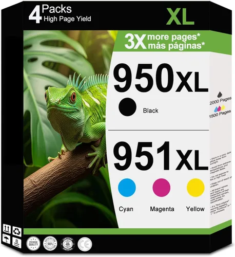 950XL 951XL - Cartuchos de tinta de repuesto compatibles con HP 950 951 XL Combo Fit para OfficeJet Pro 8600 8610 8615 8620 8625 8630 8640 8660 8100