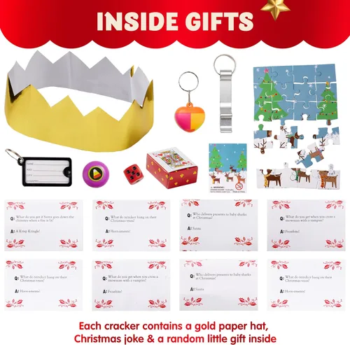 Miniatura 2 de JOYIN 8 piezas de recuerdos de fiesta de Navidad sin enganches, lindos regalos divertidos de diseño de Navidad para niños, incluye sombrero