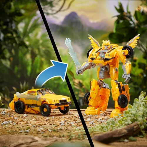 Miniatura 3 de Juguetes Transformers Rise of The Beasts Movie, Juguete Convertible Bumblebee Modo Bestia con Luces y Sonidos, Edades 6 y más, 10 pulgadas