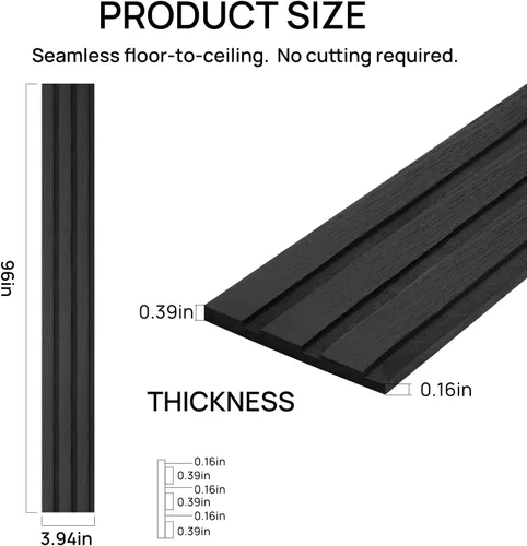 Miniatura 3 de 4 rollos de paneles de pared de láminas de PVC para despegar y pegar, panel de papel tapiz de grano de madera sintética grueso autoadhesivo de 4 x