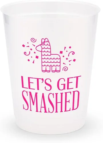 Miniatura 10 de WEDDINGSTAR Vasos personalizados de plástico esmerilado para fiestas, Aloha Beaches - Juego de 8
