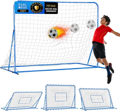 Miniatura 17 de Soccer Baseball Rebounder Net, Soccer Goal Net, Volleyball Softball Rebound Pitchback Net Quick-Switch Angle Training for Control, Passing Practice