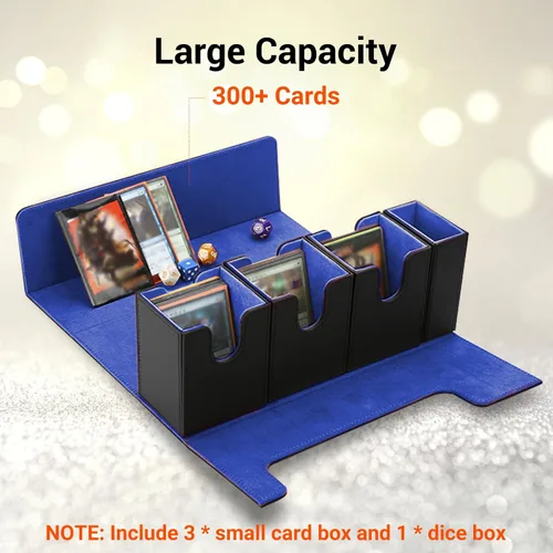 Miniatura 4 de Caja de cartas para MTG, 4 en 1 Commander Deck Box con bandeja de dados, caja de almacenamiento de tarjetas intercambiables con capacidad para más