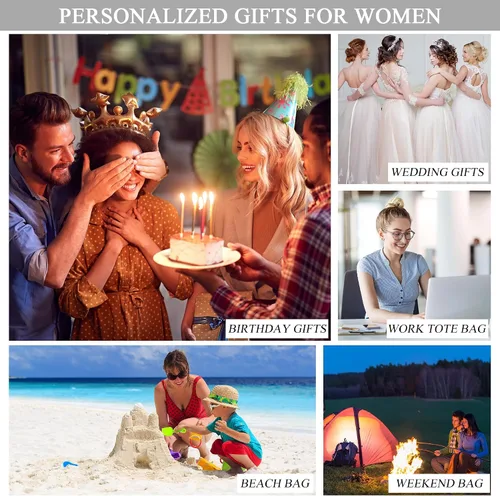 Miniatura 22 de BeeGreen Bolsa personalizada para mujeres, mamá, profesora, amigas, hermana, bolsas de regalo con bolsa de Comestic