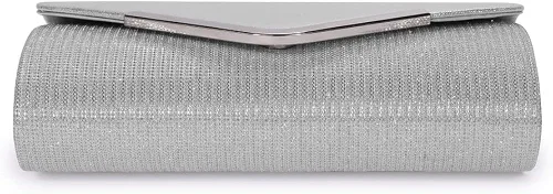 Miniatura 5 de ERIJUNOR Bolso de mano para mujer, clásico sobre de noche, brillante, fiesta de novia, baile de graduación, bolso cruzado