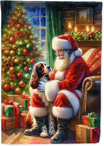 Miniatura 90 de Caroline's Treasures DAC4159CHF - Bandera de casa de Husky siberiano y Papá Noel para porche, grande, para colgar en la pared, poliéster